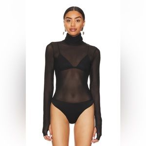 NWT AfrmX REVOLVE Milo Bodysuit in NIOR Black